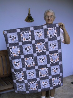 Mary Ann and her quilt