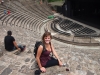 Kelly at the Roman Ruins of Fourviere