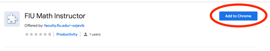 Add to Chrome button