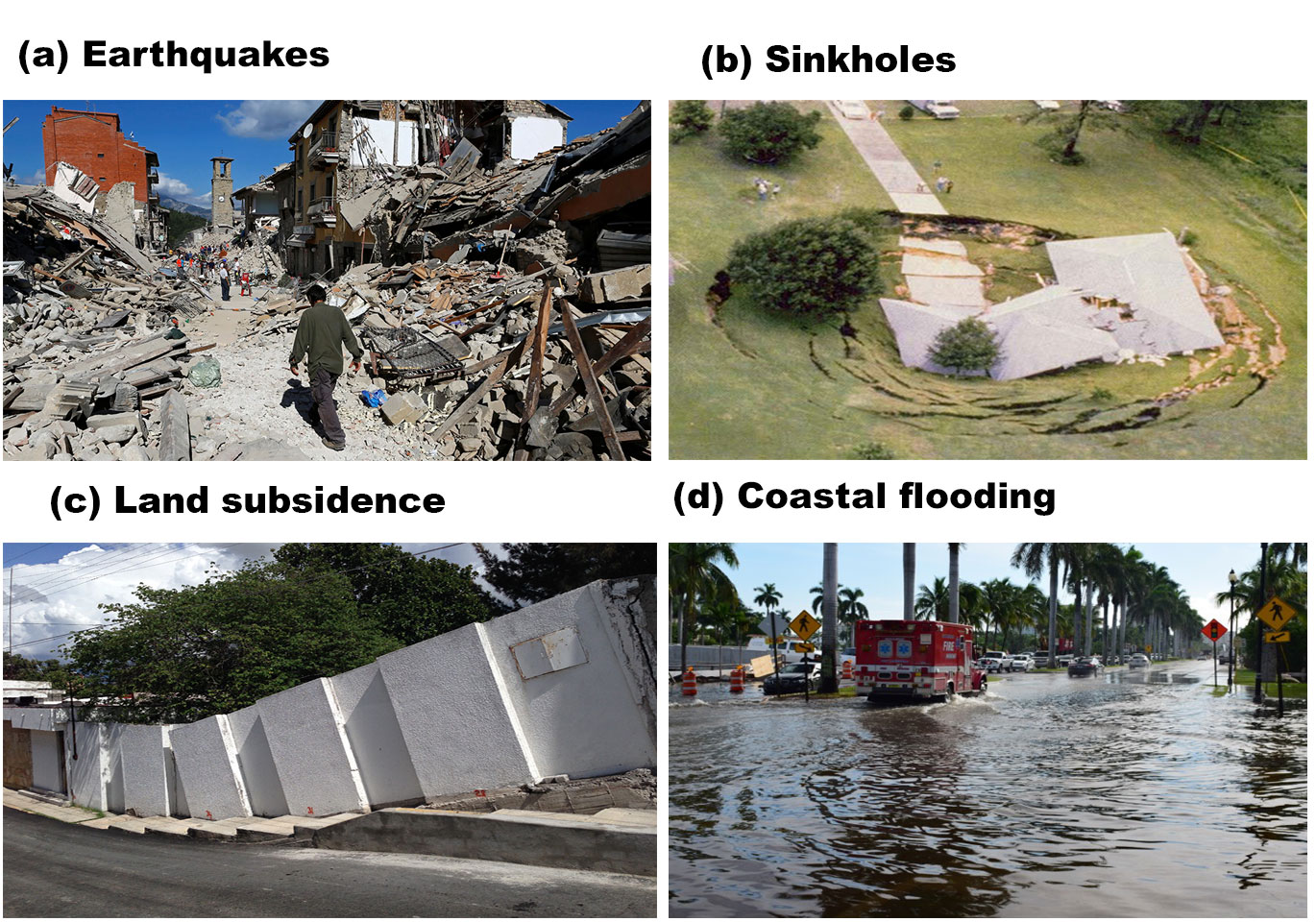 effects of earthquakes collage